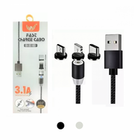 Cabo Carregador Magnético 3 Em 1 / V8 TIPO-C Lightning IOS Magnético 3.1A Altomex AL-C360