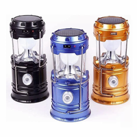 Lampião Lanterna LED p/ Camping Portátil Usb Recarregável Energia Solar