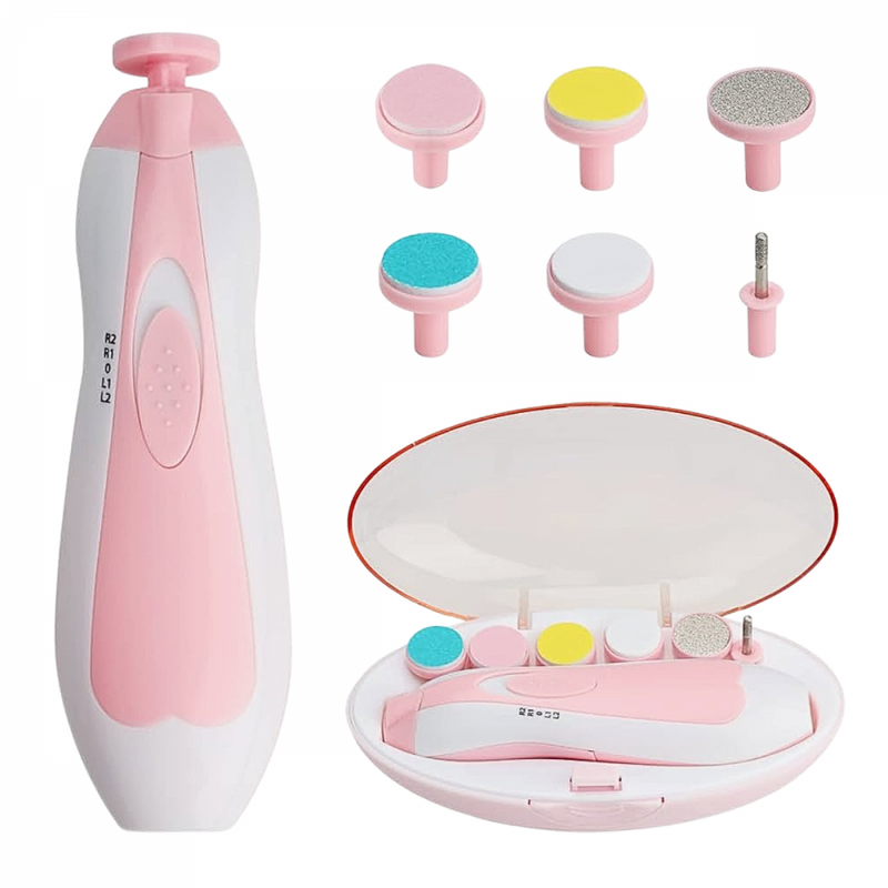 Lixador de Unhas de Bebê Elétrico Aparador Cortador Infantil Com Estojo MJQ-10