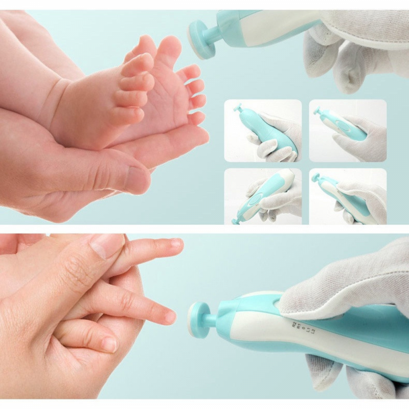 Lixador de Unhas de Bebê Elétrico Aparador Cortador Infantil Com Estojo MJQ-10