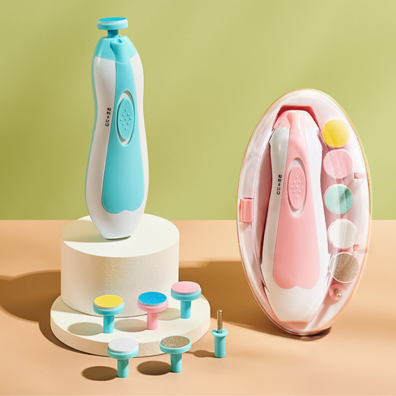 Lixador de Unhas de Bebê Elétrico Aparador Cortador Infantil Com Estojo MJQ-10