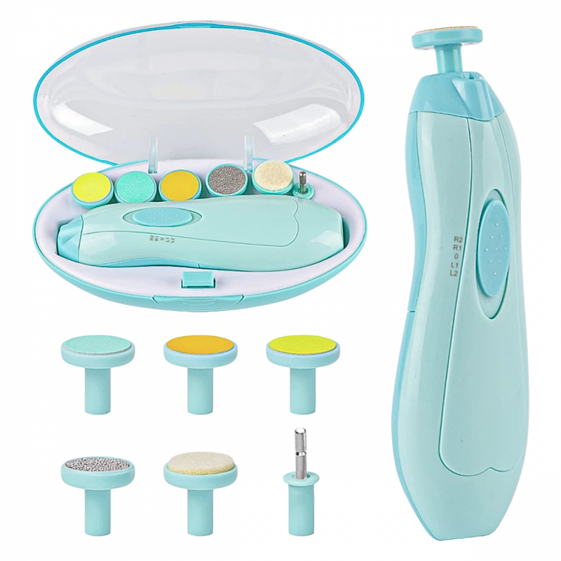 Lixador de Unhas de Bebê Elétrico Aparador Cortador Infantil Com Estojo MJQ-10