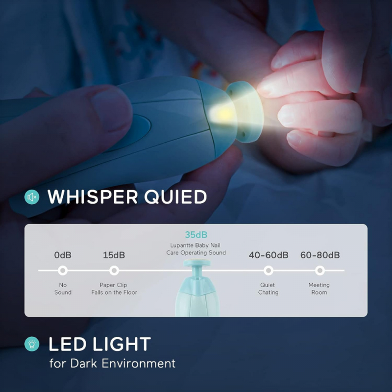 Lixador de Unhas de Bebê Elétrico Aparador Cortador Infantil Com Estojo MJQ-10