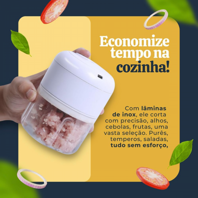 Mini Processador E Triturador Elétrico Sem Fio USB MT-50