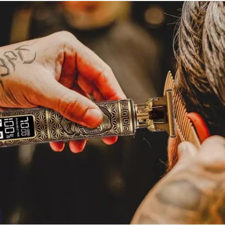 Máquina De Cortar Cabelo Barba Profissional Com Display Digital Altomex AL-3919
