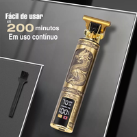 Máquina De Cortar Cabelo Barba Profissional Com Display Digital Altomex AL-3919