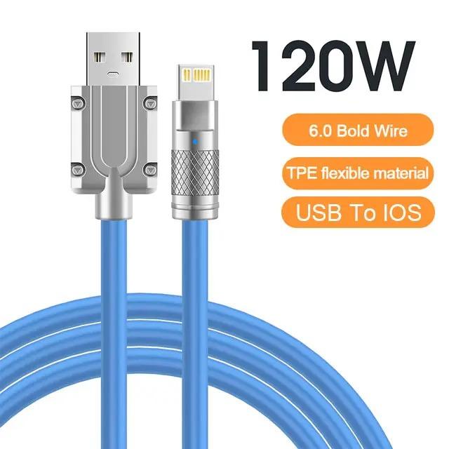 Cabo de dados IOS acabamento em metal e LED Kaopbm KA-020-IOS