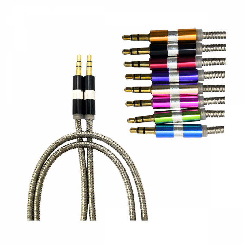 Cabo Auxiliar Blindado P2 / P2 de Metal 1 metro X002 *Cores Aleatórias*