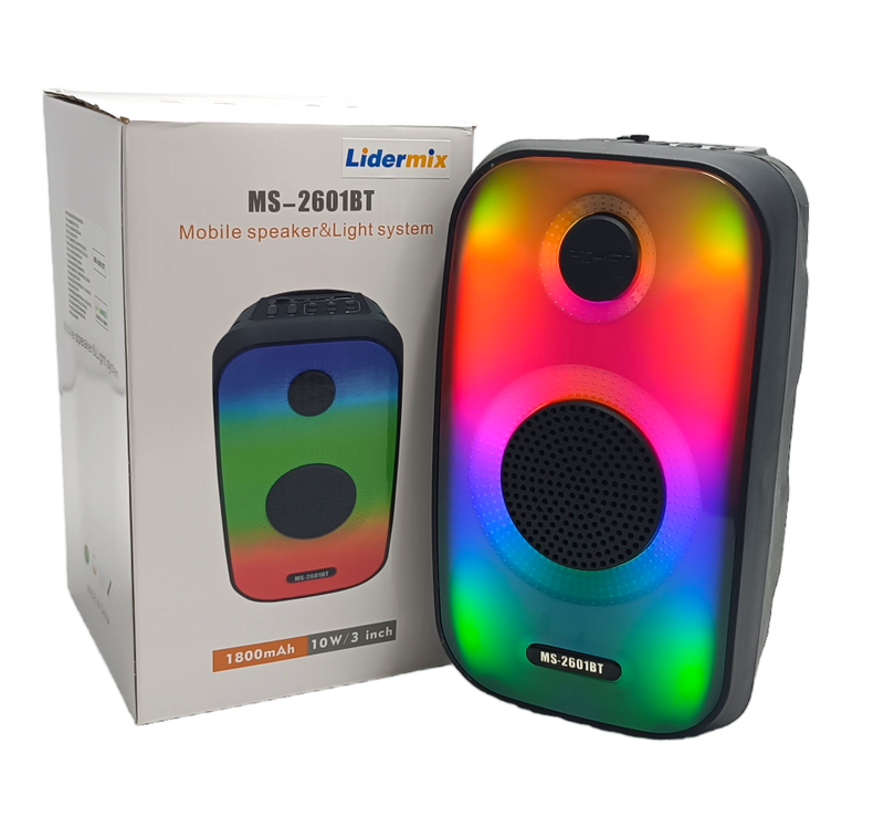 Caixa de Som Bluetooth com LED LiderMix MS-2601BT