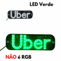 Placa Painel Letreiro Luminoso LED USB Uber Vidro Parabrisa AL-1138 / KA-1129