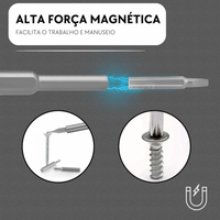 Kit de Chave de Fenda Magnética Portátil Multifuncional 24pcs com Ferramentas de Alça Removíveis 6024A
