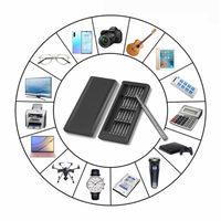 Kit de Chave de Fenda Magnética Portátil Multifuncional 24pcs com Ferramentas de Alça Removíveis 6024A