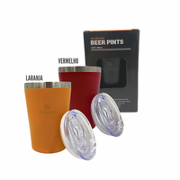 Mini Copo Térmico em Aço Inox 360 ml Com Tampa Logo Stan.