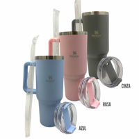 Copo Térmico Garrafa em Aço Inox 1,2 Litros Com Alça Fixa Logo Stan BWB-002