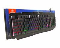 Teclado Qwert Kapbom Iluminado Rgb Com Fio Usb K656 Gamer