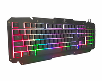 Teclado Qwert Kapbom Iluminado Rgb Com Fio Usb K656 Gamer