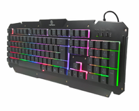 Teclado Qwert Kapbom Iluminado Rgb Com Fio Usb K656 Gamer