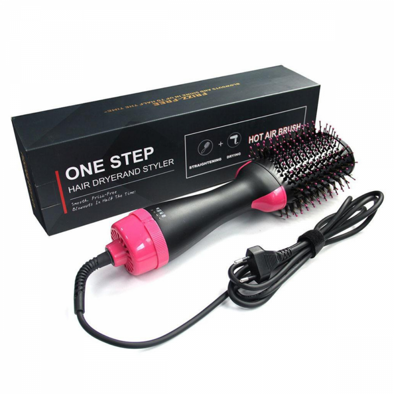 Secador De Cabelo One Step 3 Em 1 Escova Pente Secagem(Modeladora, Alisadora e Secadora)