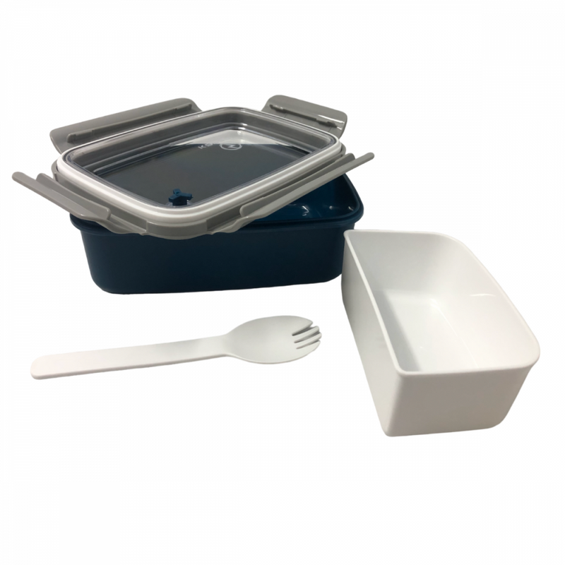 Vasilha de Plastico Tipo Marmita com divisora e Garfo - Kapbom