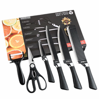 Conjunto Jogo de Facas Inox com Descascador E Tesoura 6 Peças GoldenUltra CON-6