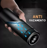 Garrafa Térmica Inteligente Inox 500 Ml com Medidor de Temperatura Logo Stan