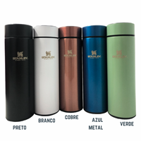 Garrafa Térmica Inteligente Inox 500 Ml com Medidor de Temperatura Logo Stan