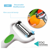 Descascador Fatiador de Legumes Frutas Verduras 3 em 1 Golden Ultra D-3in1