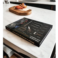 Kit de Facas para Churrasco e Cozinha: 8 Peças em Aço Inoxidável com Garra e Amolador DJ-8