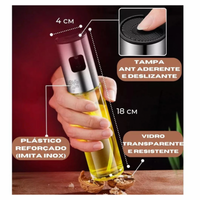 Spray Pulverizador Vinagre e Óleo Frasco de Vidro XLS B2114