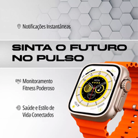 Relógio Inteligente Smartwatch 49mm com 02 pulseiras - Amoled NFC Serie X9 Ultra2 2024