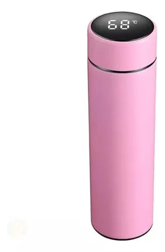Garrafa Térmica Inteligente Inox 500 Ml com Medidor de Temperatura Logo Stan