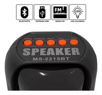Caixa de Som Bluetooth com LED LiderMix MS-2215BT