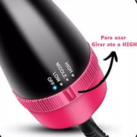 Secador De Cabelo One Step 3 Em 1 Escova Pente Secagem(Modeladora, Alisadora e Secadora)