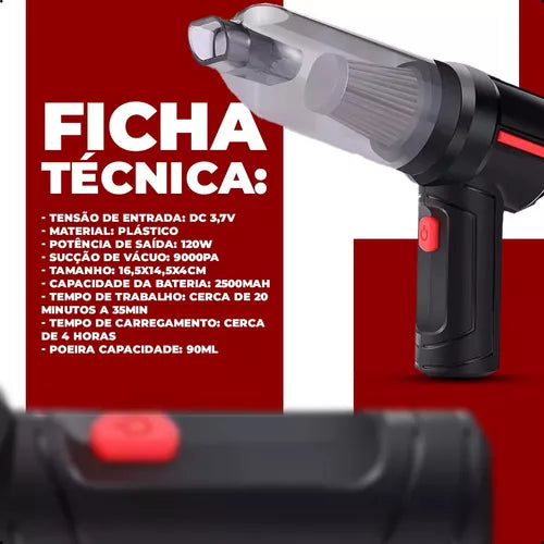 Aspirador De Pó Mini Soprador 3em1 Usb Portátil Recarregável - Melhor Aspirador da Categoria