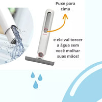 Mini Mop Esfregão Limpeza Dobrável Portátil Rodinho Mágico