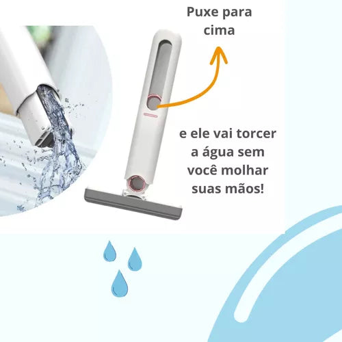 Mini Mop Esfregão Limpeza Dobrável Portátil Rodinho Mágico