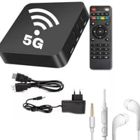 Smart TV Box 4k Android 13 Atualizado Transforma sua Tv comum em Smart - Netflix + Fone de Ouvido