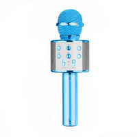 Microfone Sem Fio Bluetooth Karaokê Luz Led Festas WS-858 / KA-1003