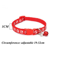 Coleiras para cães e gatos pequenos ajustáveis c/ guizo