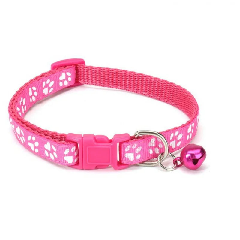 Coleiras para cães e gatos pequenos ajustáveis c/ guizo