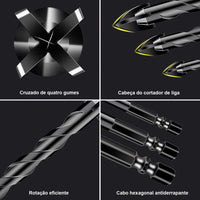 Broca de liga  7 peças - Perfurações precisas em diversos materiais