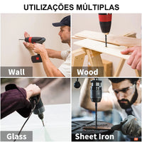 Broca de liga  7 peças - Perfurações precisas em diversos materiais