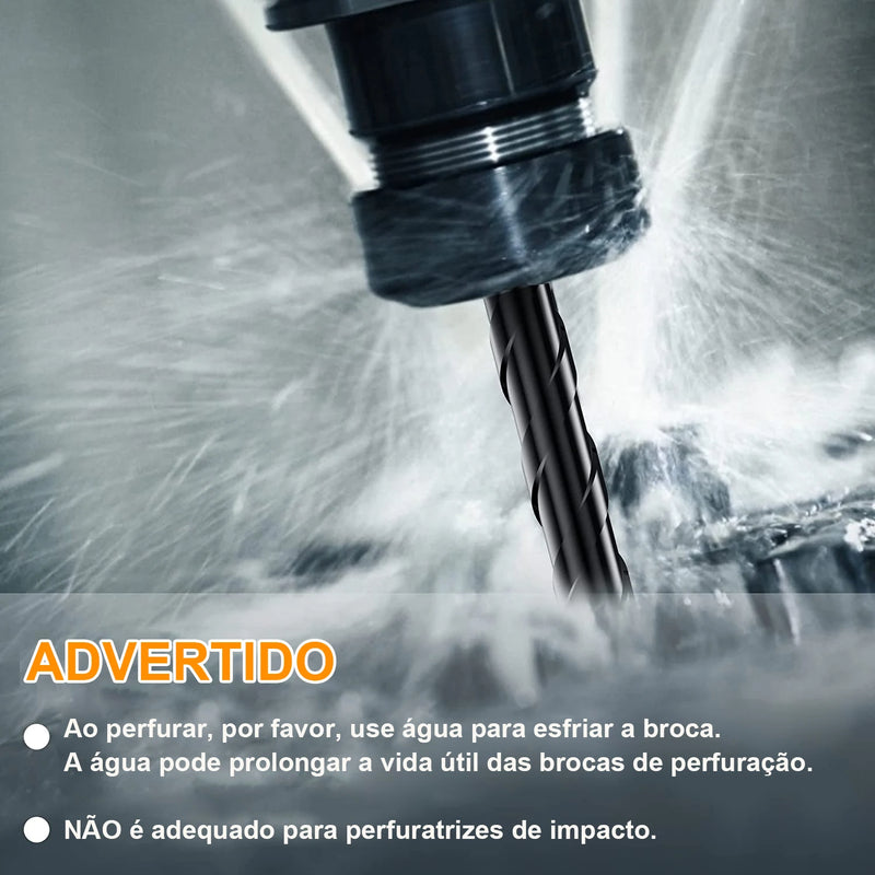 Broca de liga  7 peças - Perfurações precisas em diversos materiais