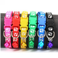 Coleiras para cães e gatos pequenos ajustáveis c/ guizo