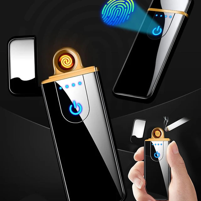 Isqueiro Eletrico Recarregável Usb Premium Eletrônico Luxo