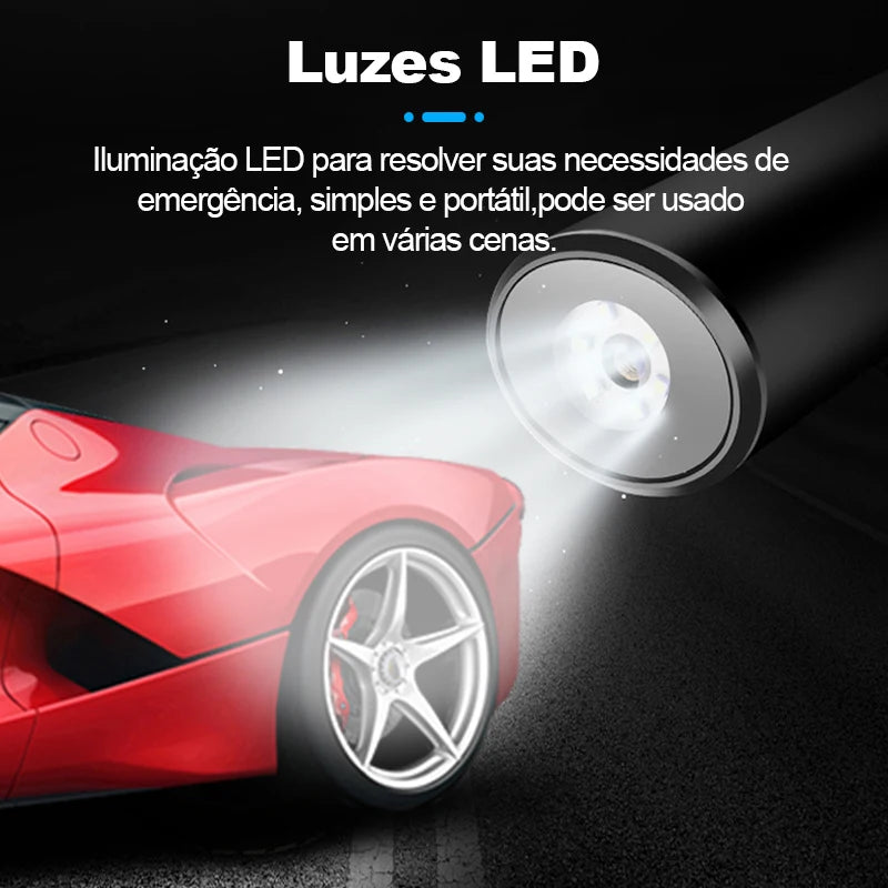 Compressor de ar Digital portátil - Para bicicleta carro E-Ace Bomba inflável sem fio