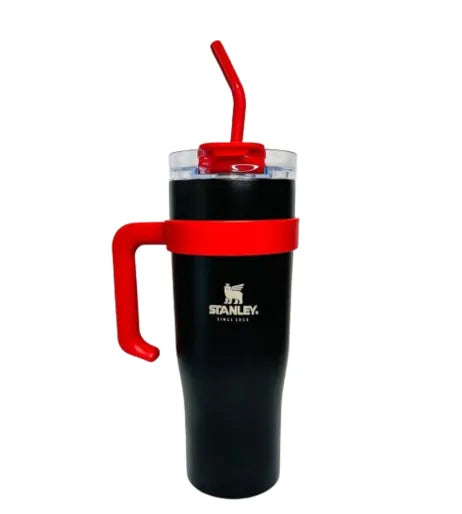 Copo Térmico Garrafa em Aço Inox 1,2 Litros Com Tampa e Canudo Logo STAN