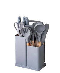 Kit 19 Conjunto Utensílios Facas silicones +Tabua De Cortar 19pç