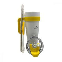 Copo Térmico Garrafa em Aço Inox 1,2 Litros Com Tampa e Canudo Logo STAN