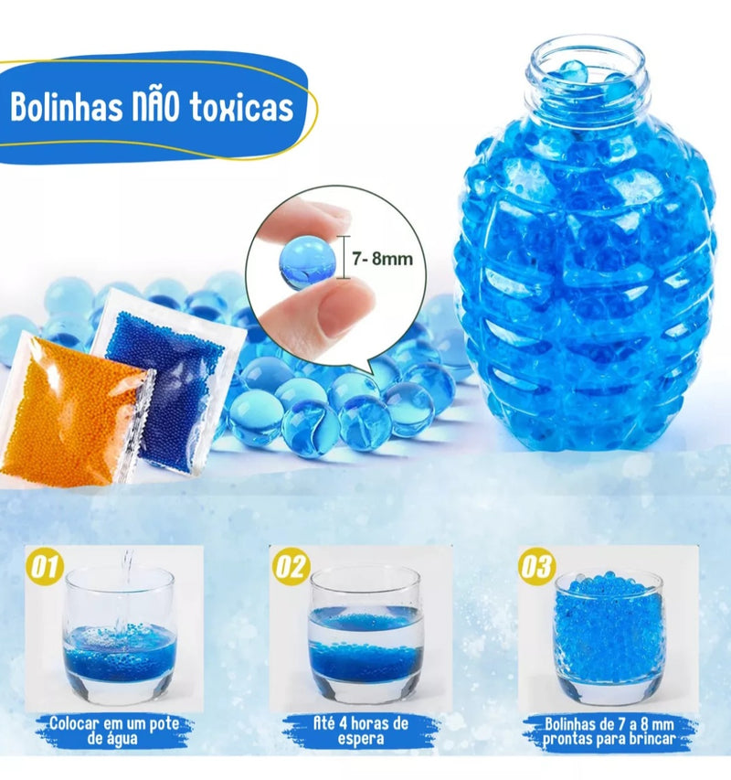 Arma de Bolinha de Gel Ak47 5mil Bolinhas + Brinde